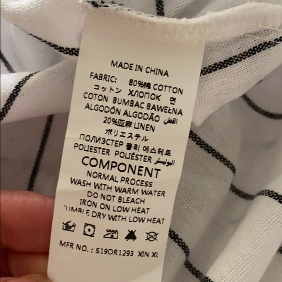 Pinstriped Flutter Dress - Picture 3 of 8